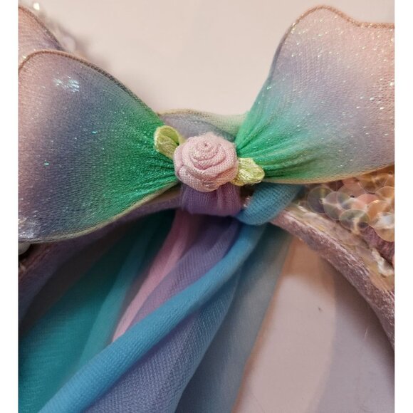 Princess Disney Ears with tulle veil train Mini Mouse Fairy sequin headband - Picture 7 of 7